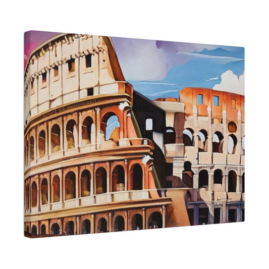 Colosseum Watercolour - Matte Canvas, Stretched, 0.75"