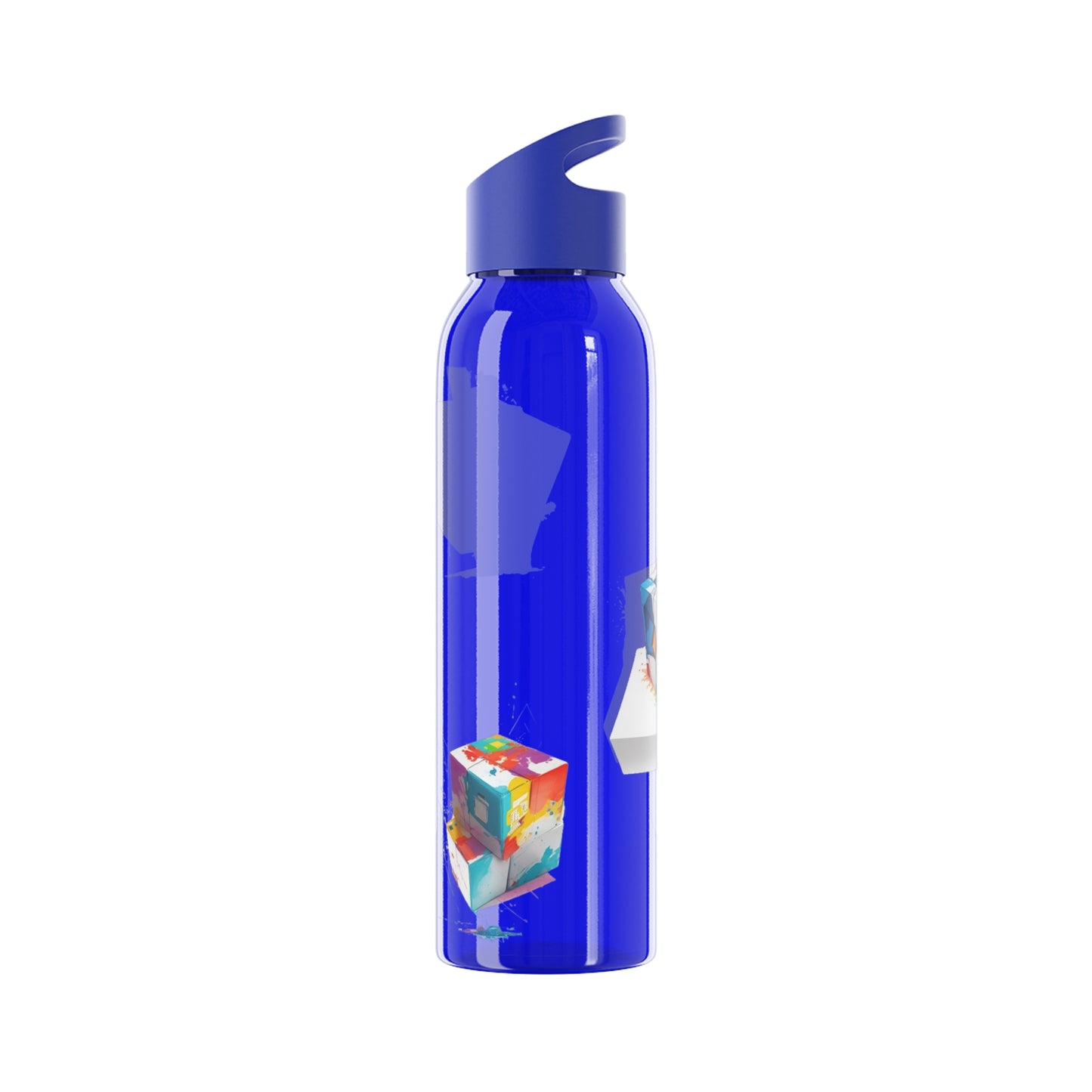 Colourful Cubes - Sky Water Bottle