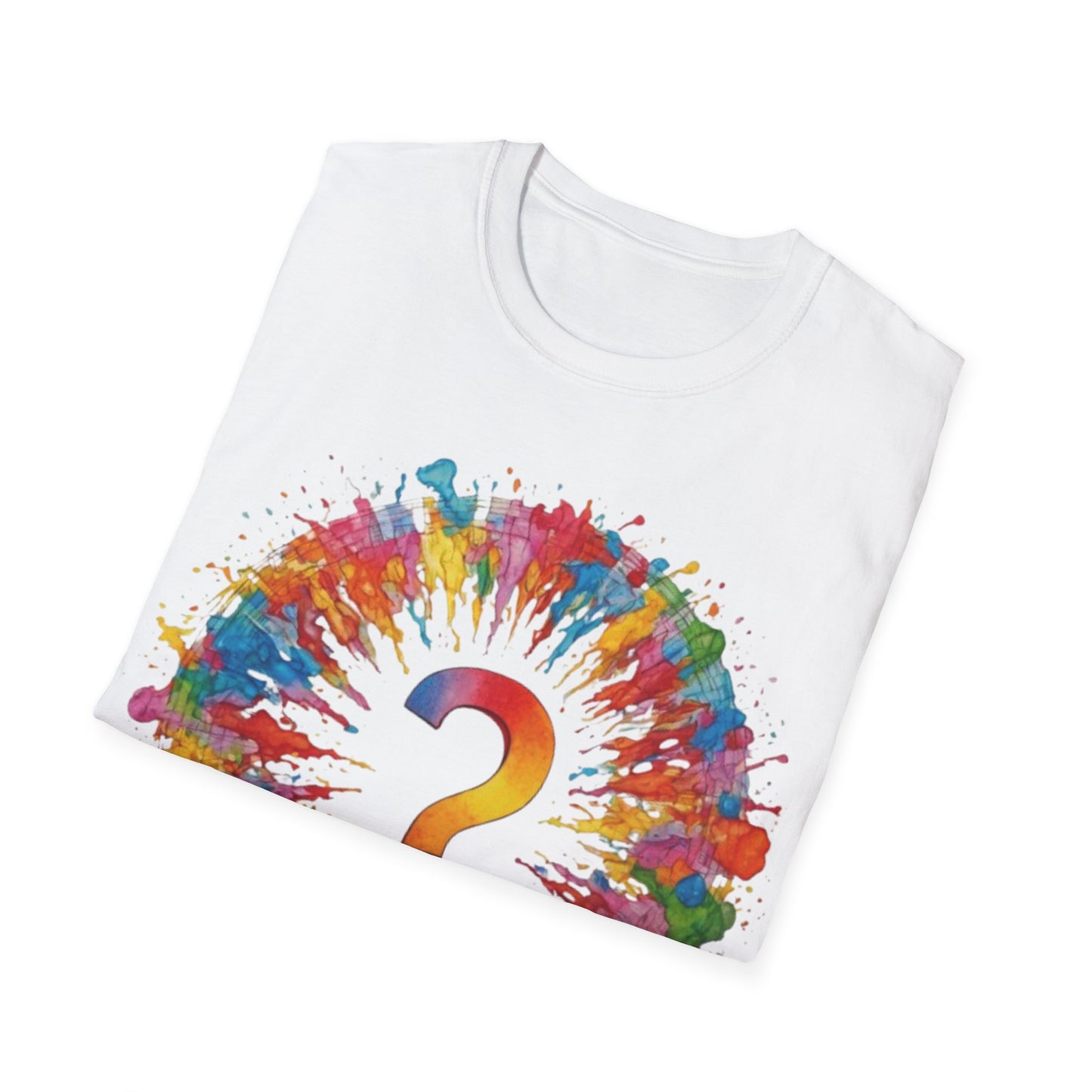 Colourful Messy Question Mark - Unisex T-Shirt