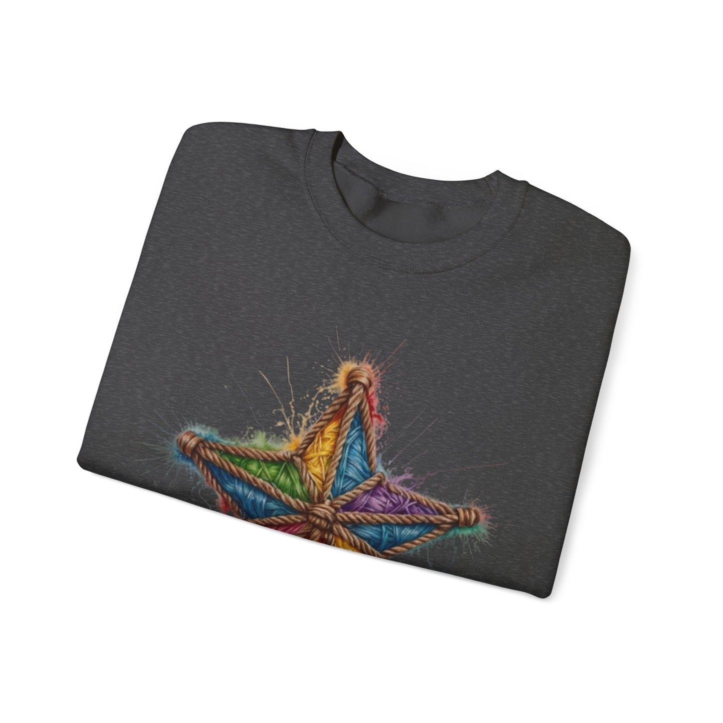 Multicoloured Star Rope Pattern - Unisex Crewneck Sweatshirt