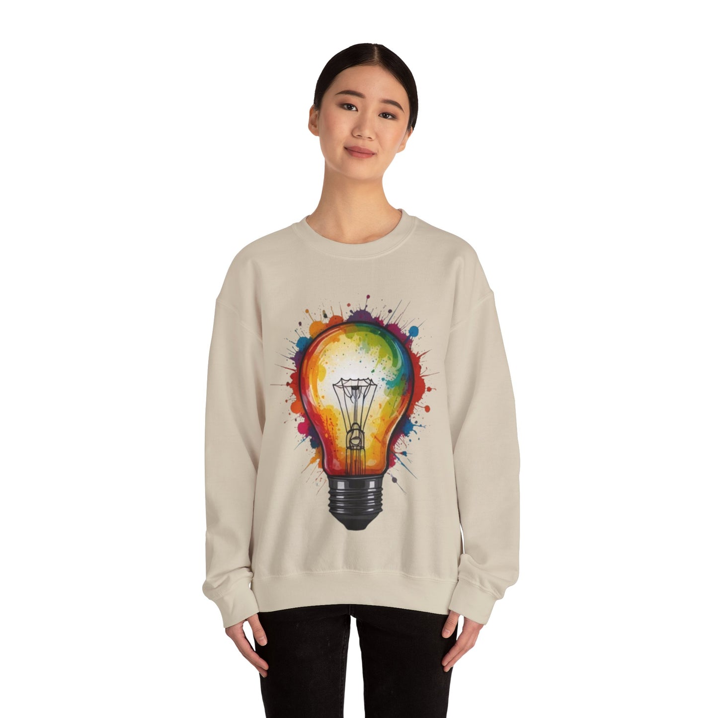 Colourful Lightbulb - Unisex Crewneck Sweatshirt