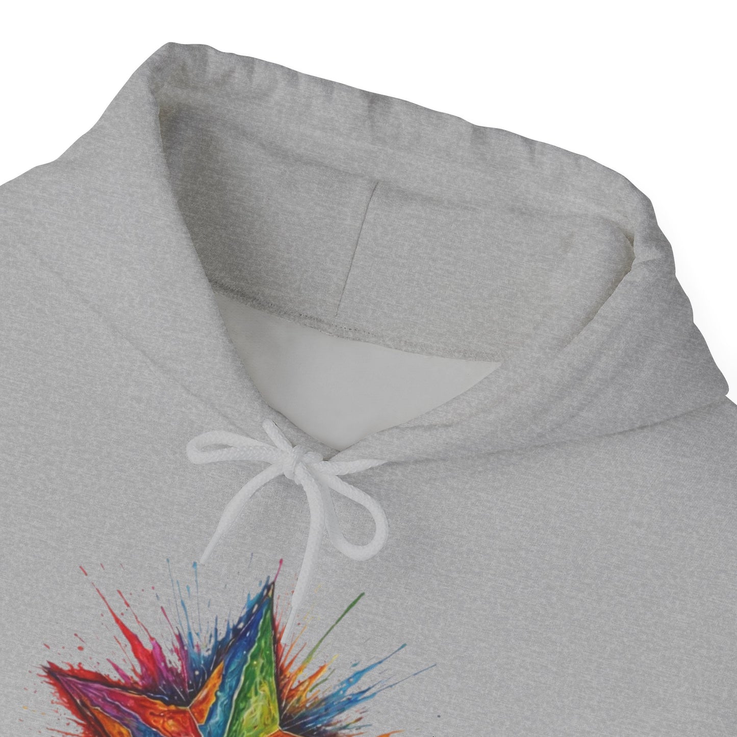 Burning Multicoloured Star - Unisex Hooded Sweatshirt