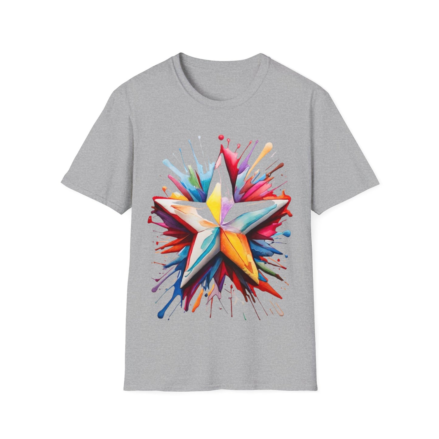 Messy Colourful Star - Unisex T-Shirt