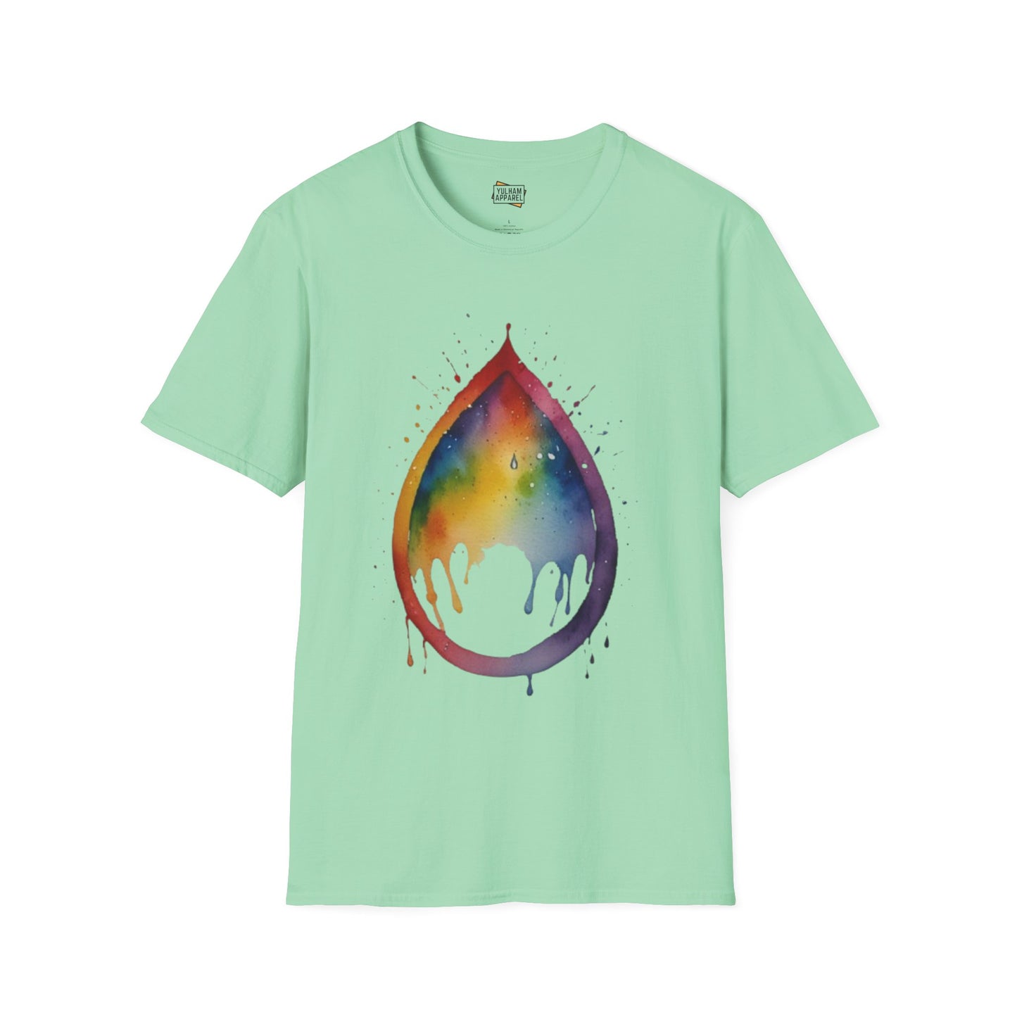 Colourful Watercolour Raindrop - Unisex T-Shirt