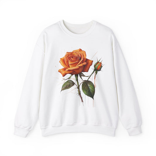 Messy Orange Rose - Unisex Crewneck Sweatshirt