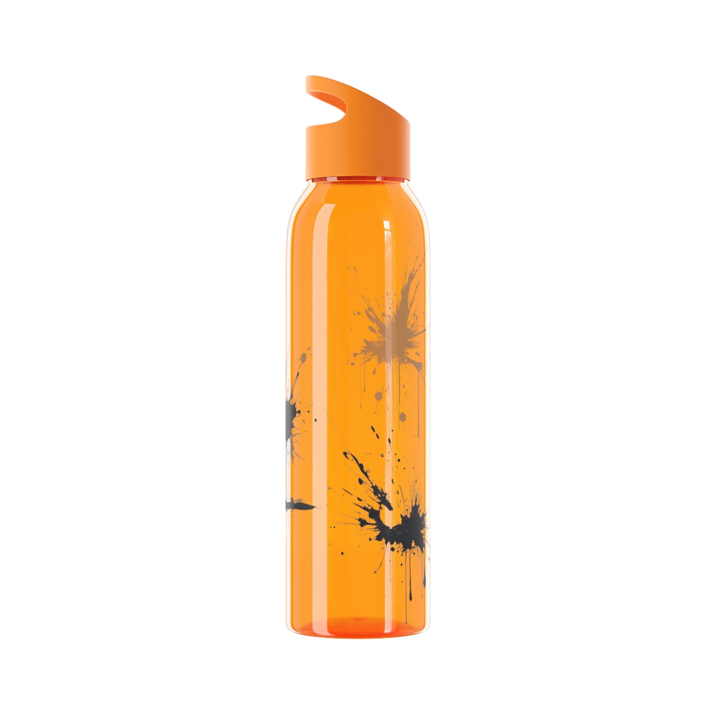 Black Paint Splatter - Sky Water Bottle