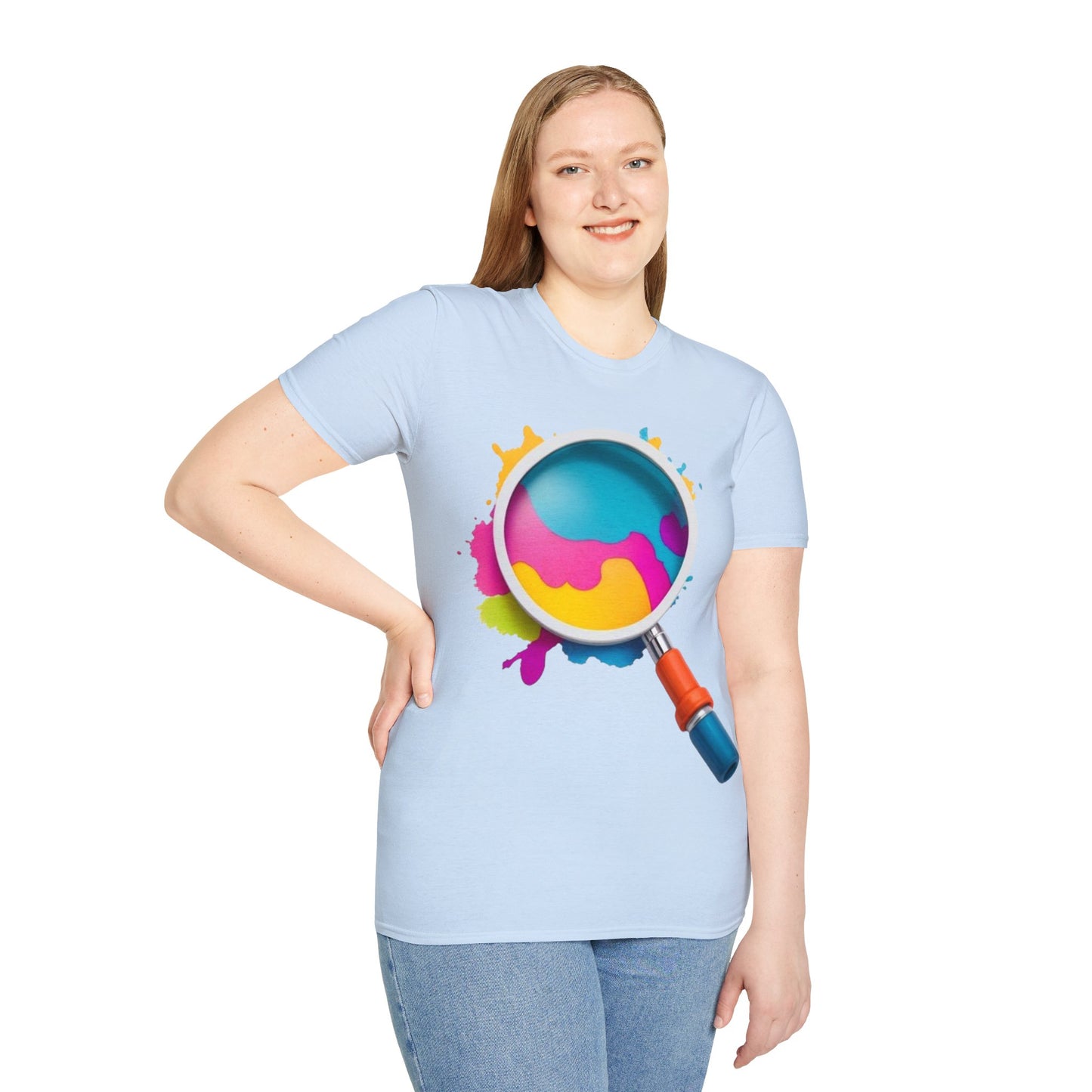 Colourful Magnifying Glass - Unisex T-Shirt