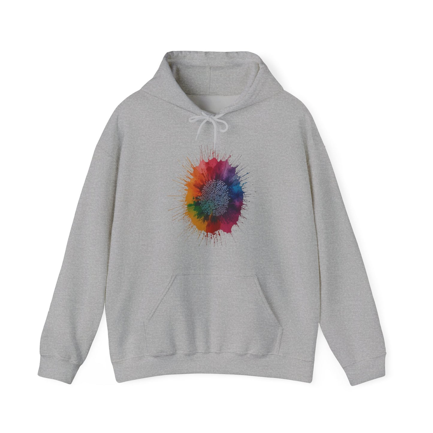 Colourful Messy Fingerprint - Unisex Hooded Sweatshirt