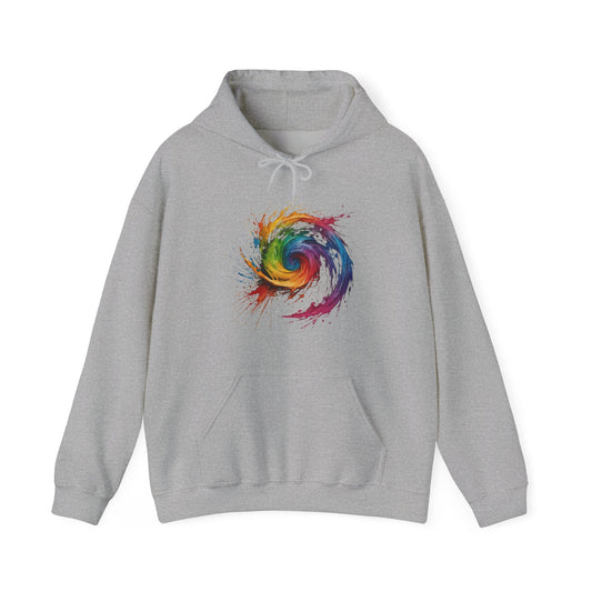 Colourful Messy Swirly Pattern - Unisex Hooded Sweatshirt