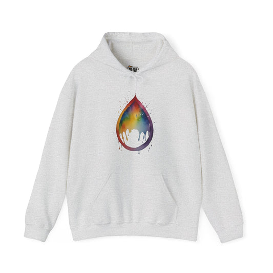 Colourful Watercolour Raindrop - Unisex Hooded Sweatshirt