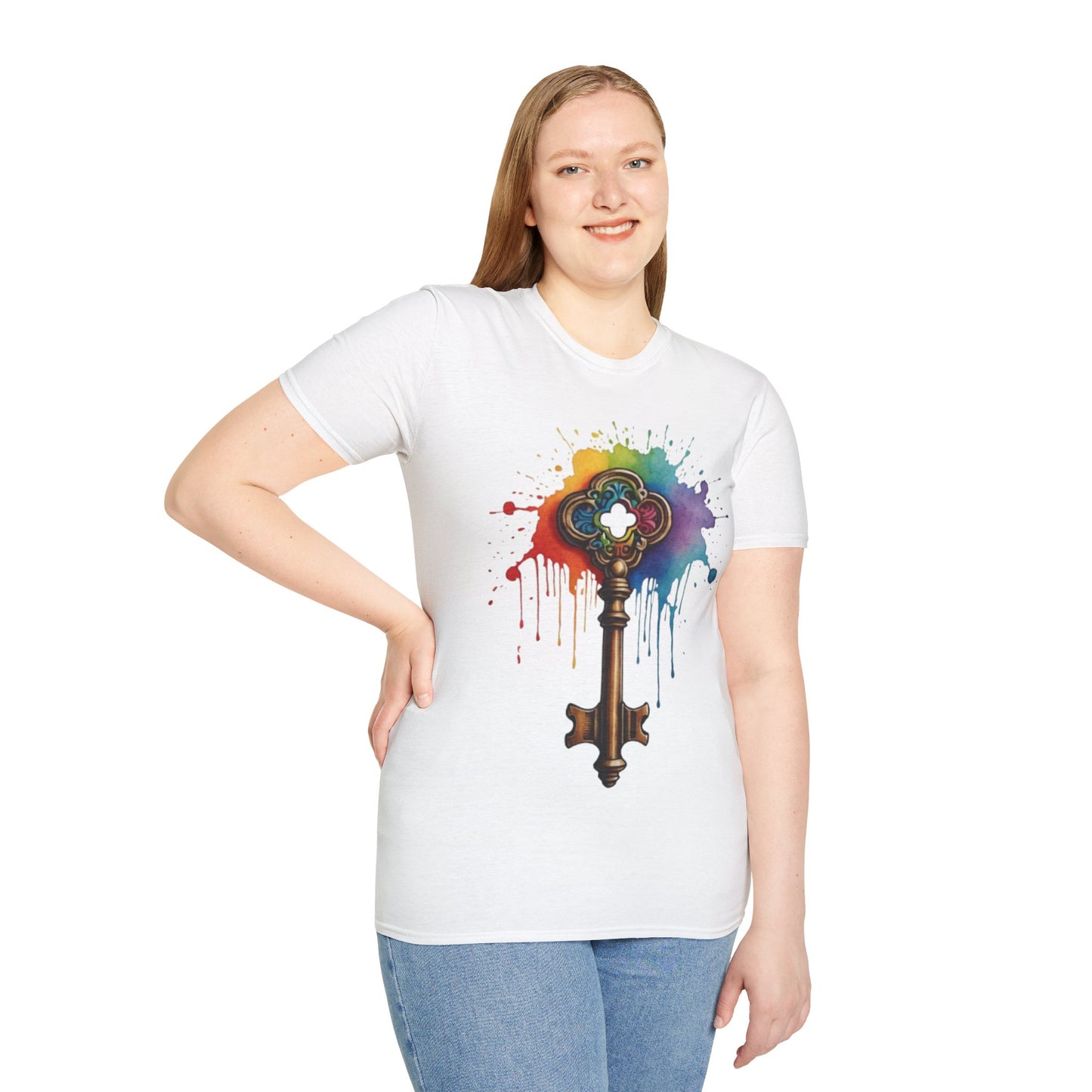 Colourful Messy Skeleton Key - Unisex T-Shirt