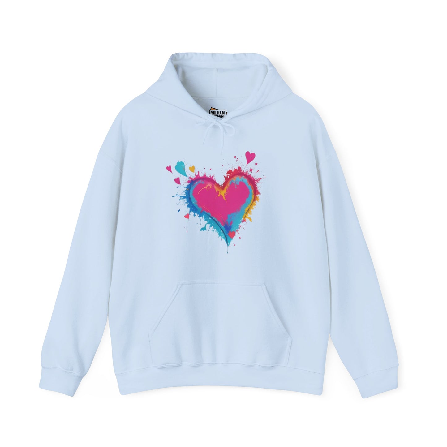 Colourful Love Heart - Unisex Hooded Sweatshirt