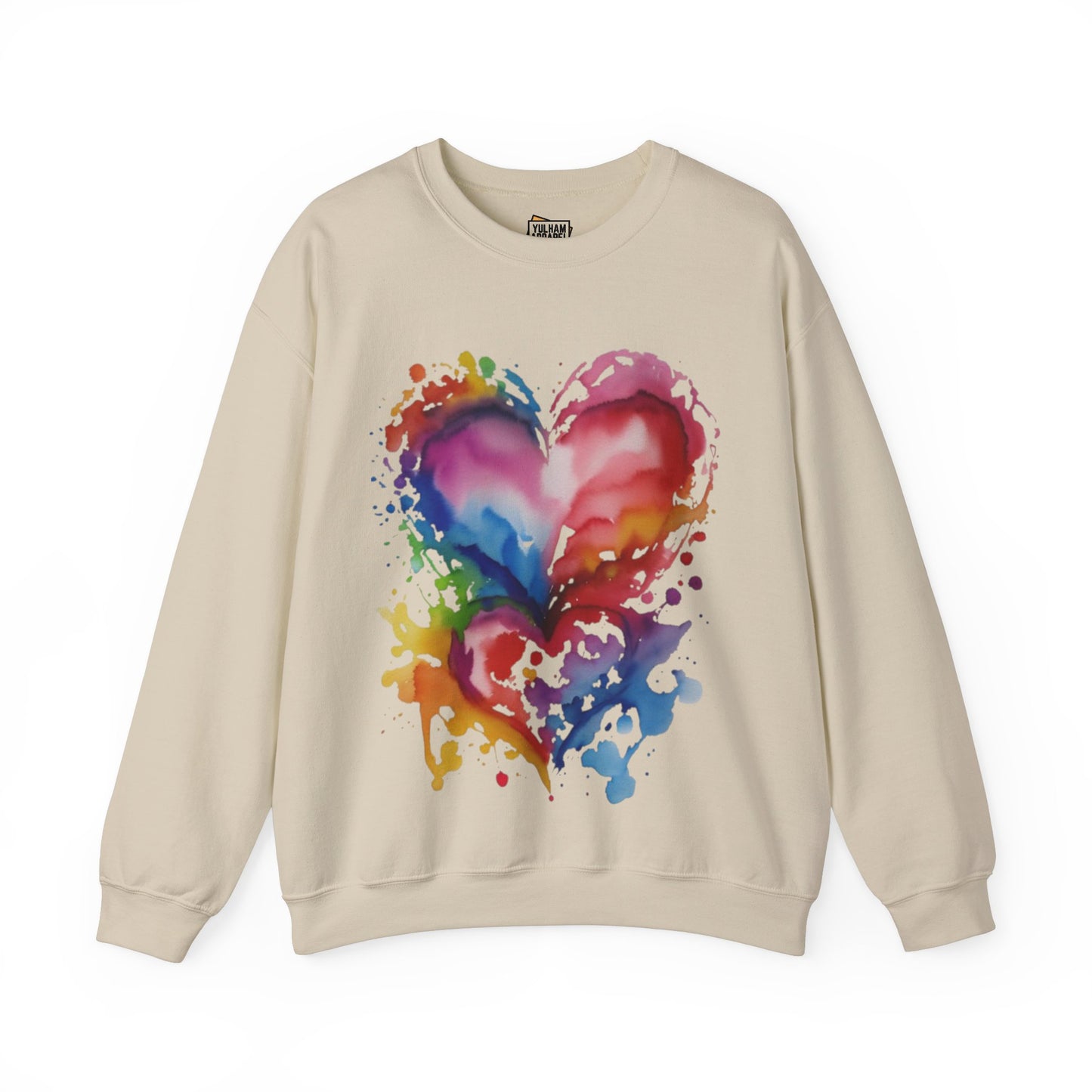 Watercolour Love Heart Duo - Unisex Crewneck Sweatshirt