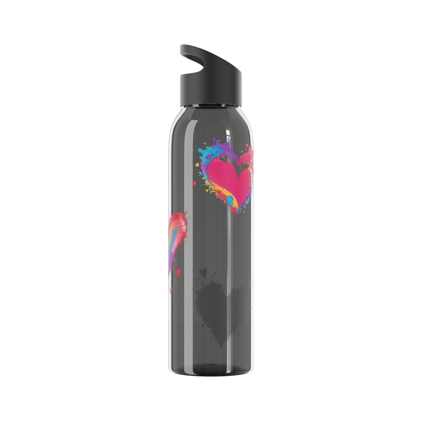 Colourful Love Hearts - Sky Water Bottle