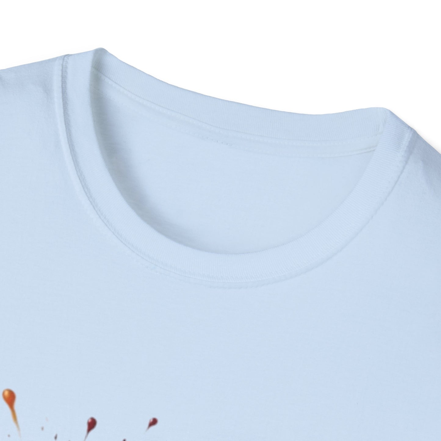 Messy Painted Colourful Slanted Love Heart - Unisex T-Shirt