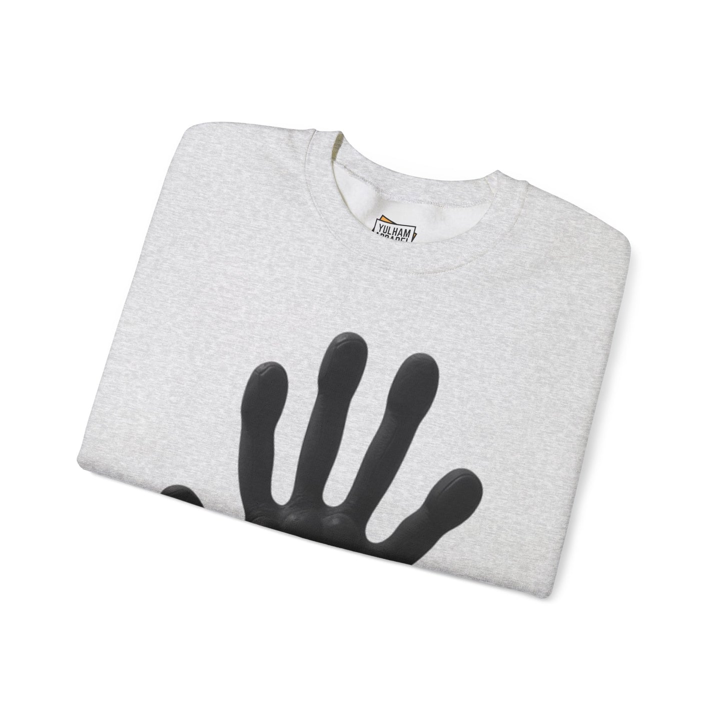 Black Hand Print - Unisex Crewneck Sweatshirt