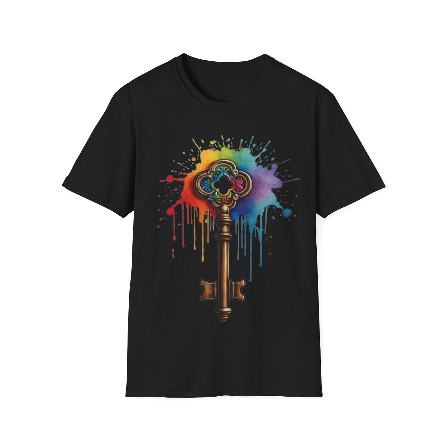 Colourful Messy Skeleton Key - Unisex T-Shirt