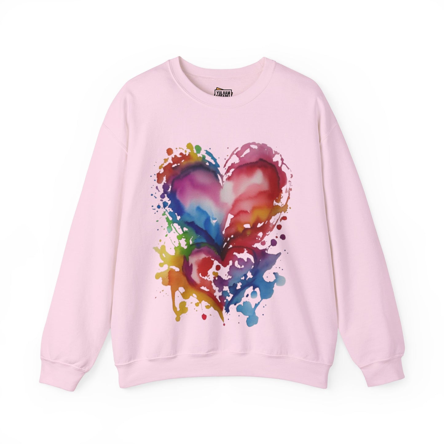 Watercolour Love Heart Duo - Unisex Crewneck Sweatshirt