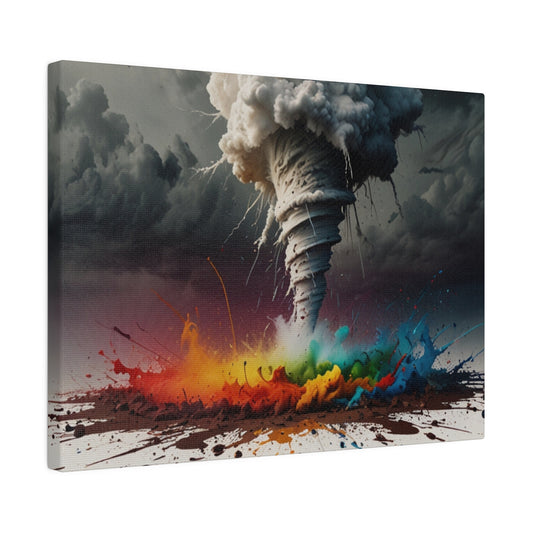 Colourful Messy Tornado - Matte Canvas, Stretched, 0.75"