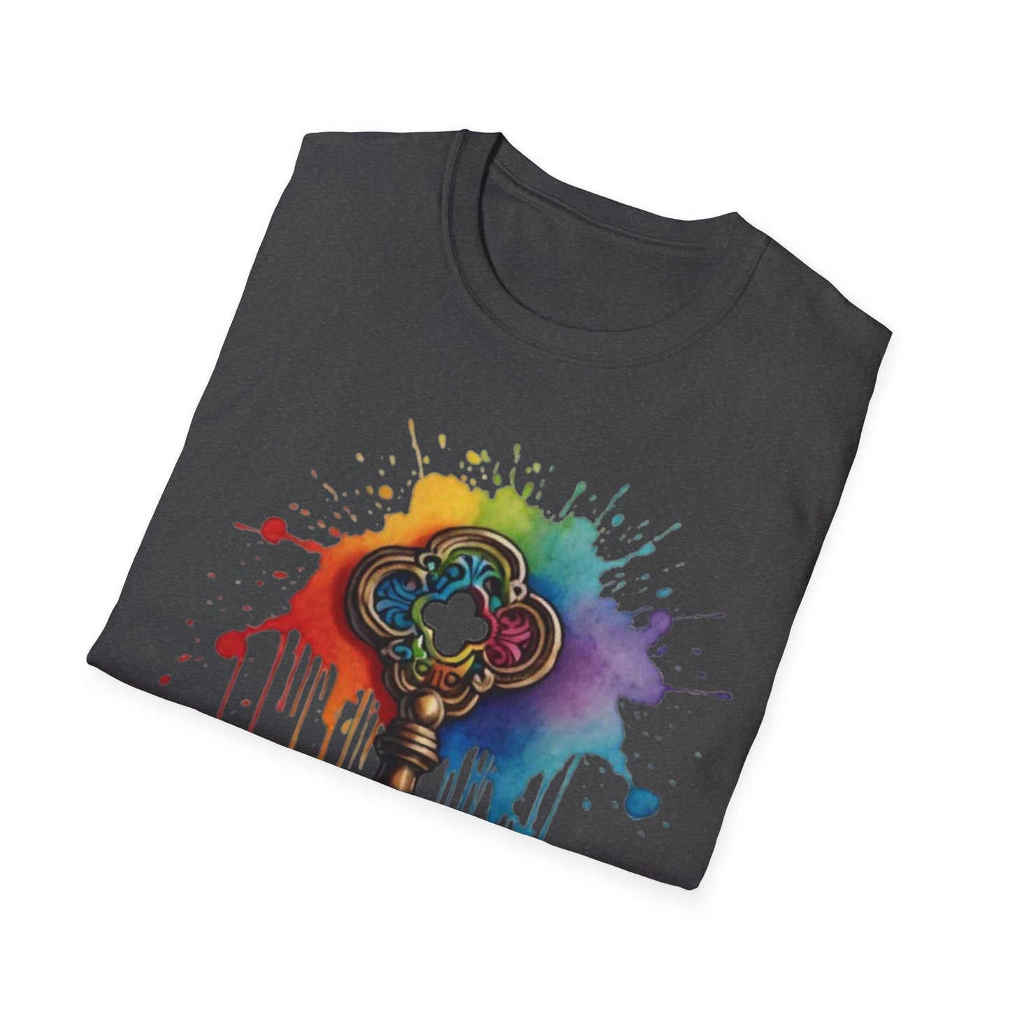 Colourful Messy Skeleton Key - Unisex T-Shirt