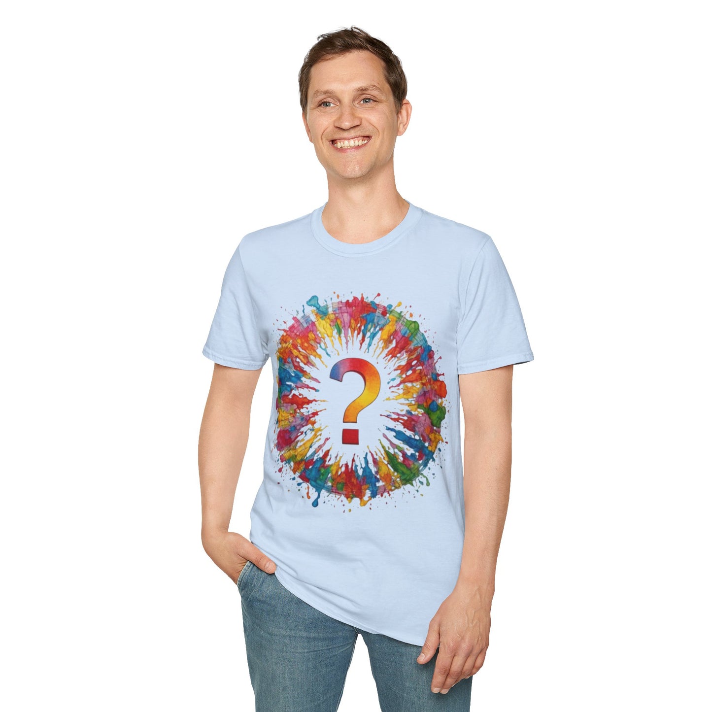 Colourful Messy Question Mark - Unisex T-Shirt