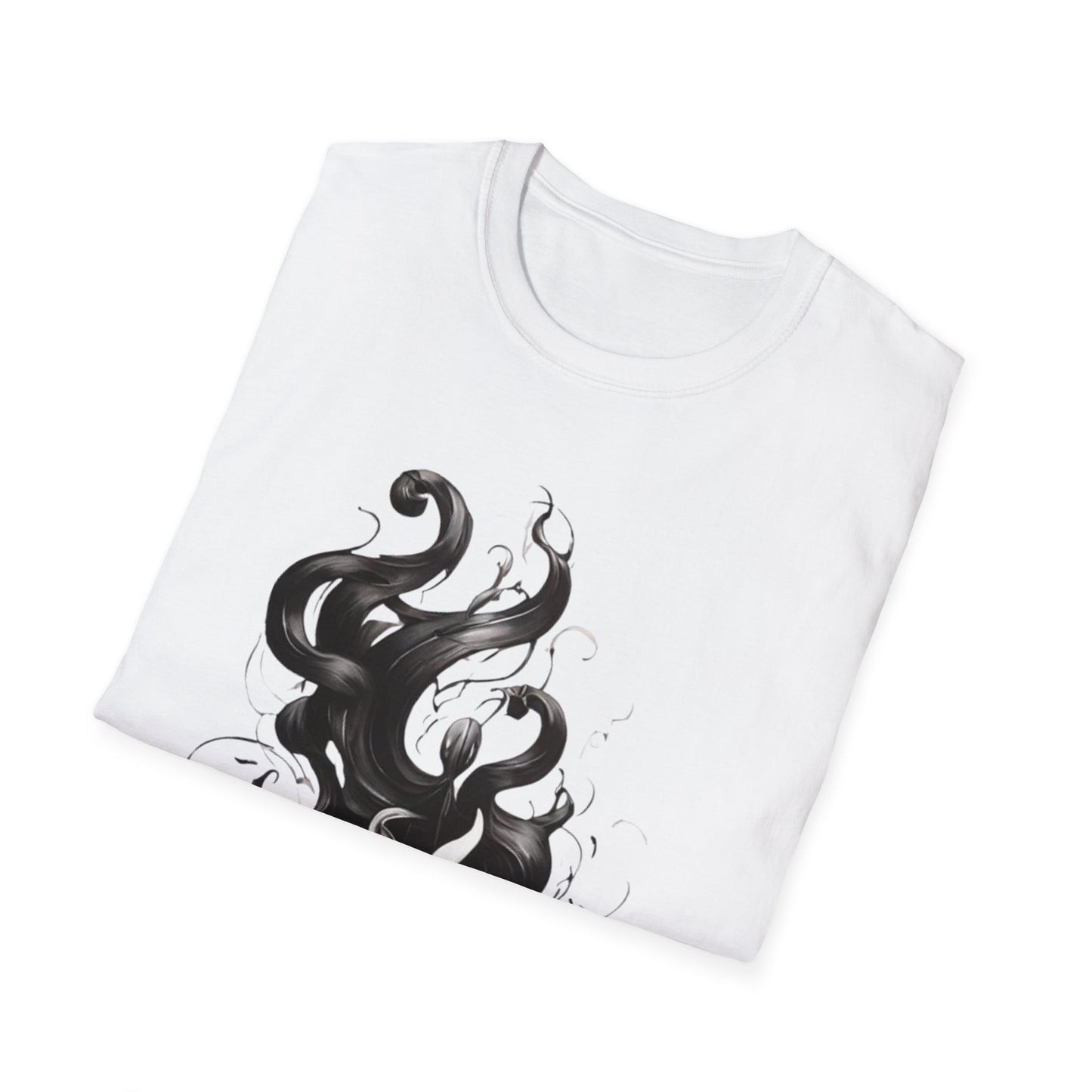 Black and White Flame - Unisex T-Shirt