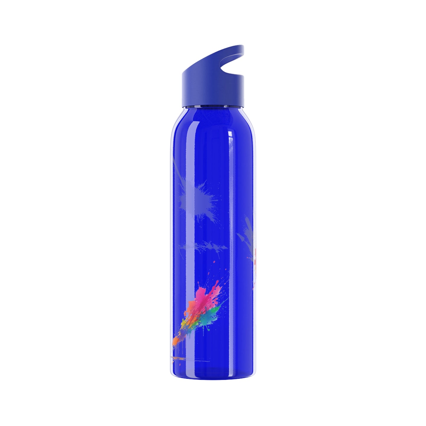 Messy Crayon Art - Sky Water Bottle