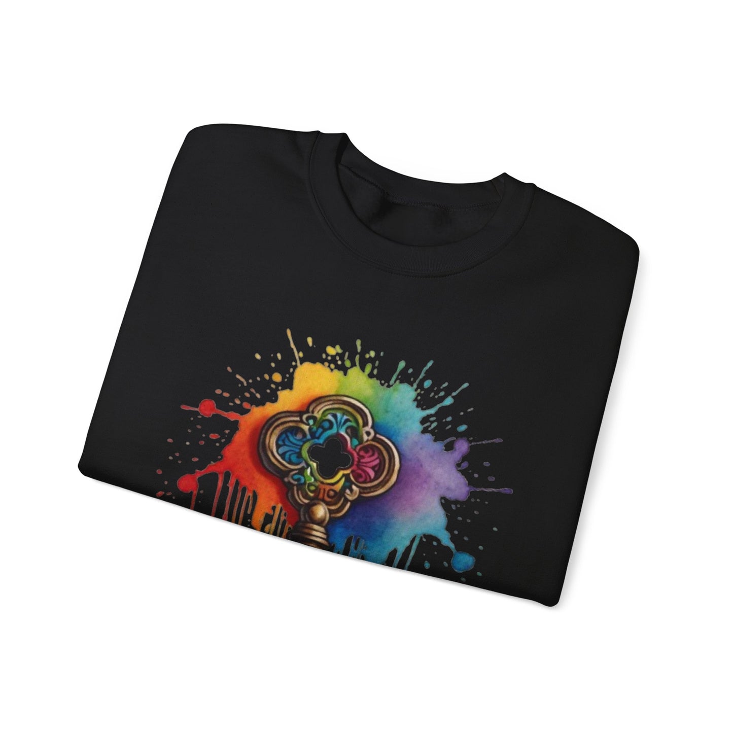 Colourful Messy Skeleton Key - Unisex Crewneck Sweatshirt