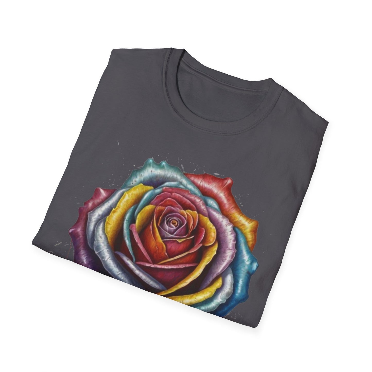 Messy Multicoloured Rose - Unisex T-Shirt