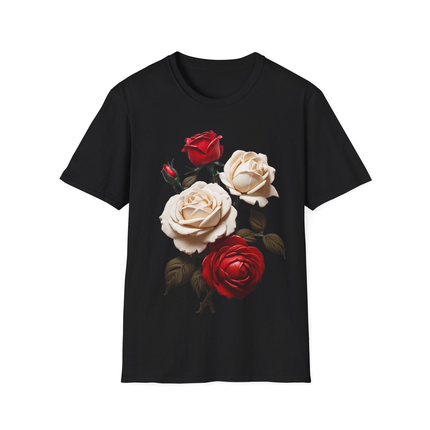 Red and White Roses - Unisex T-Shirt