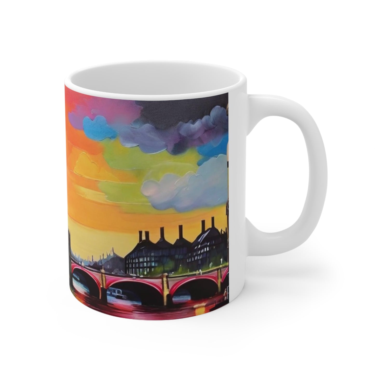 Colourful Big Ben Artwork - Ceramic Coffee Mug 11oz