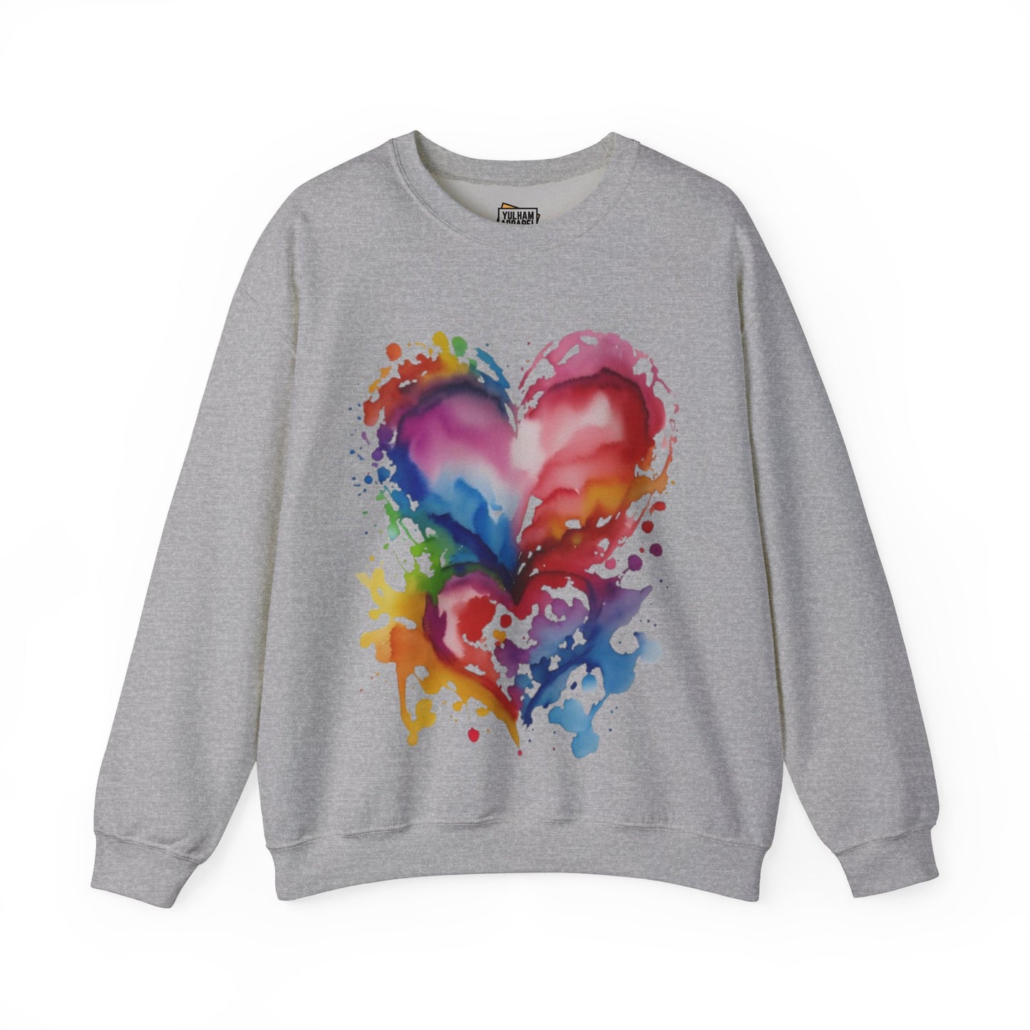 Watercolour Love Heart Duo - Unisex Crewneck Sweatshirt