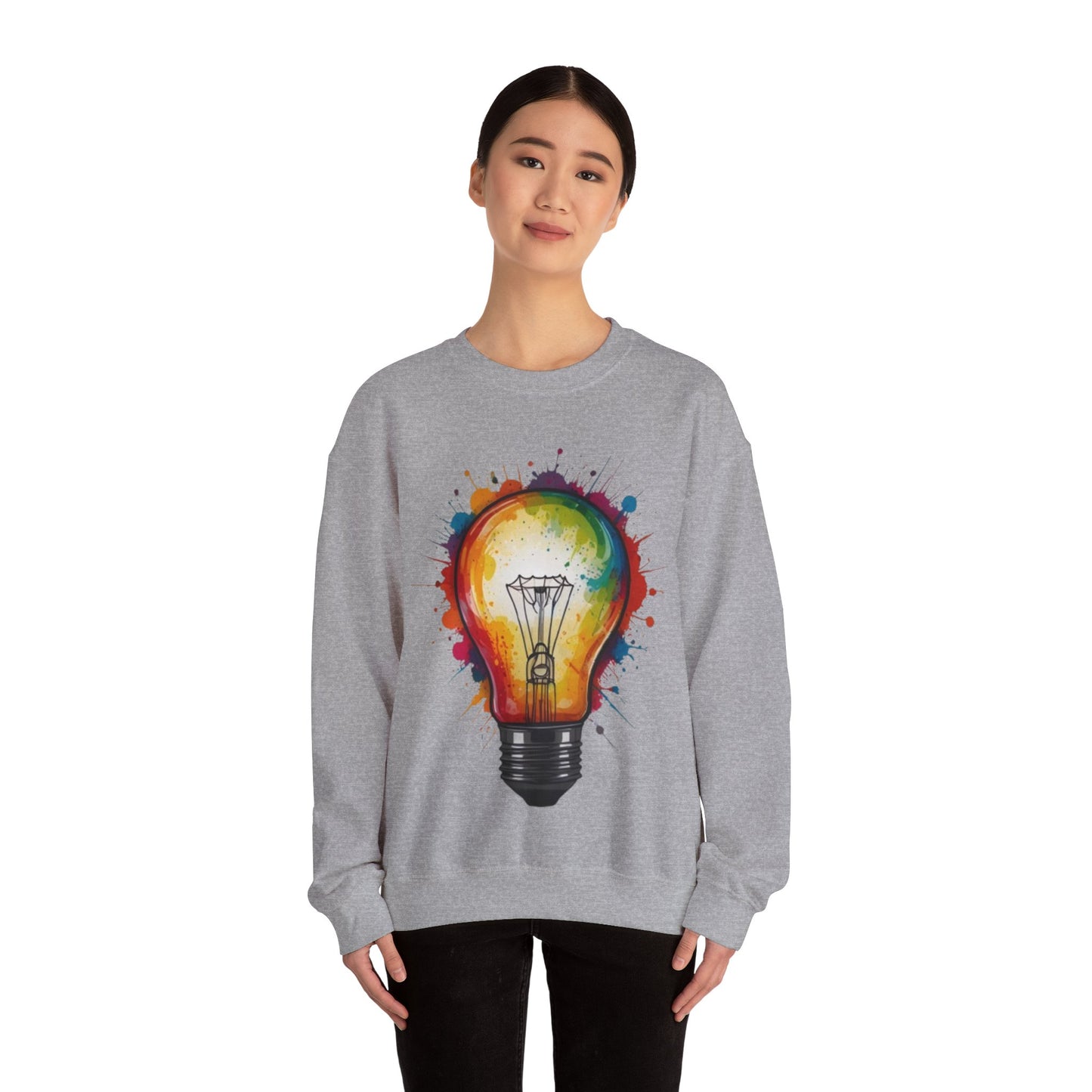 Colourful Lightbulb - Unisex Crewneck Sweatshirt