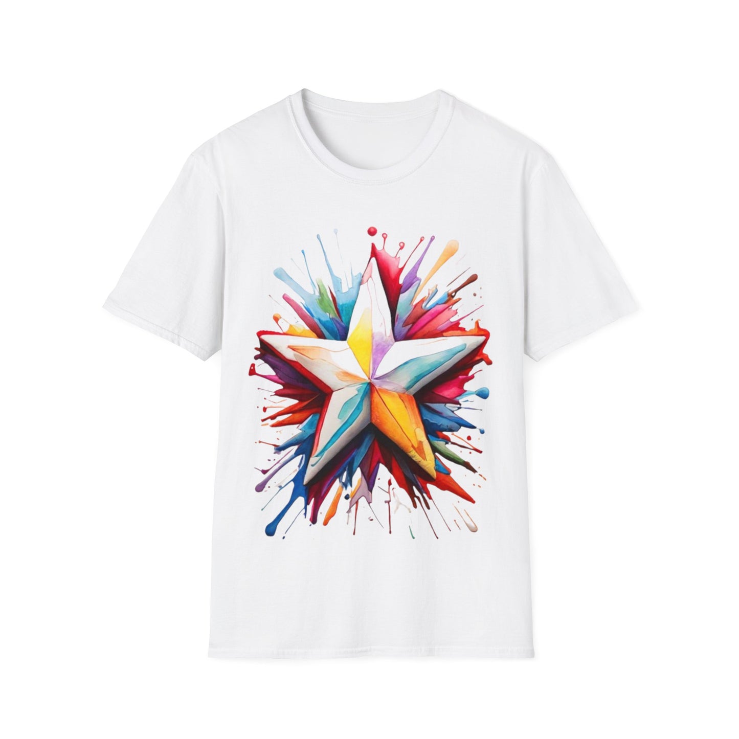 Messy Colourful Star - Unisex T-Shirt