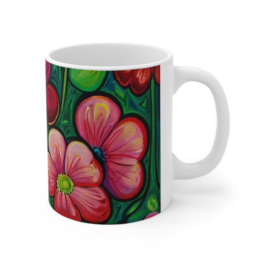 Colourful Clovers Mug - Ceramic Coffee Mug 11oz