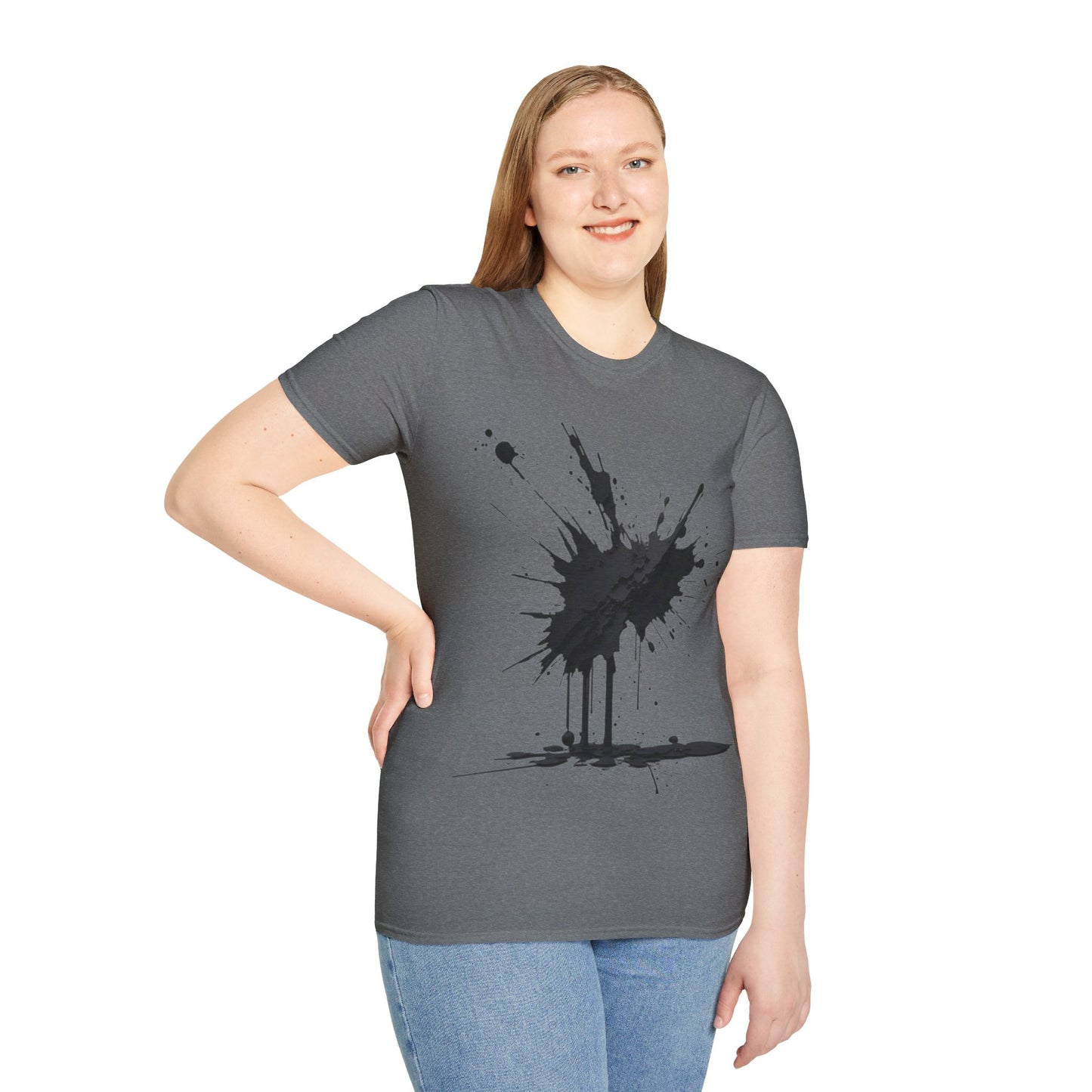 Black Paint Splatter - Unisex T-Shirt