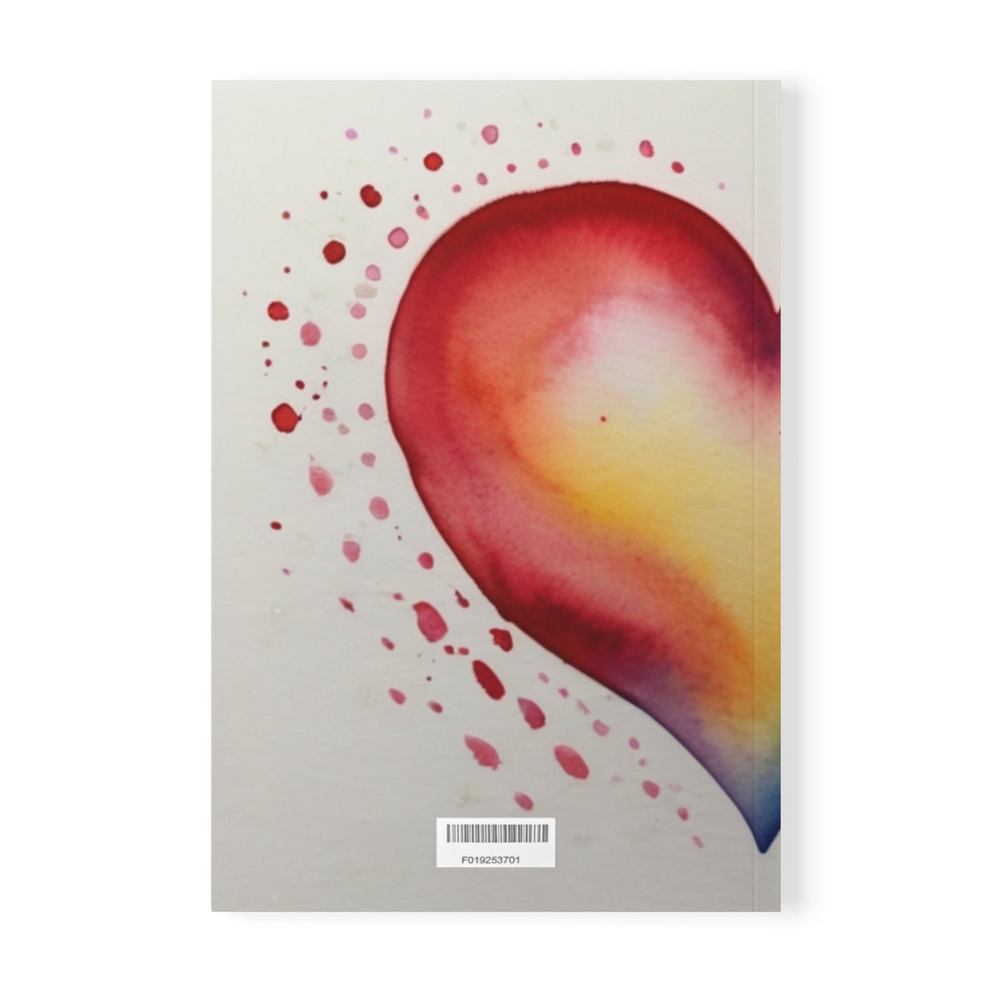 Watercolour Love Heart - Softcover Notebook, A5