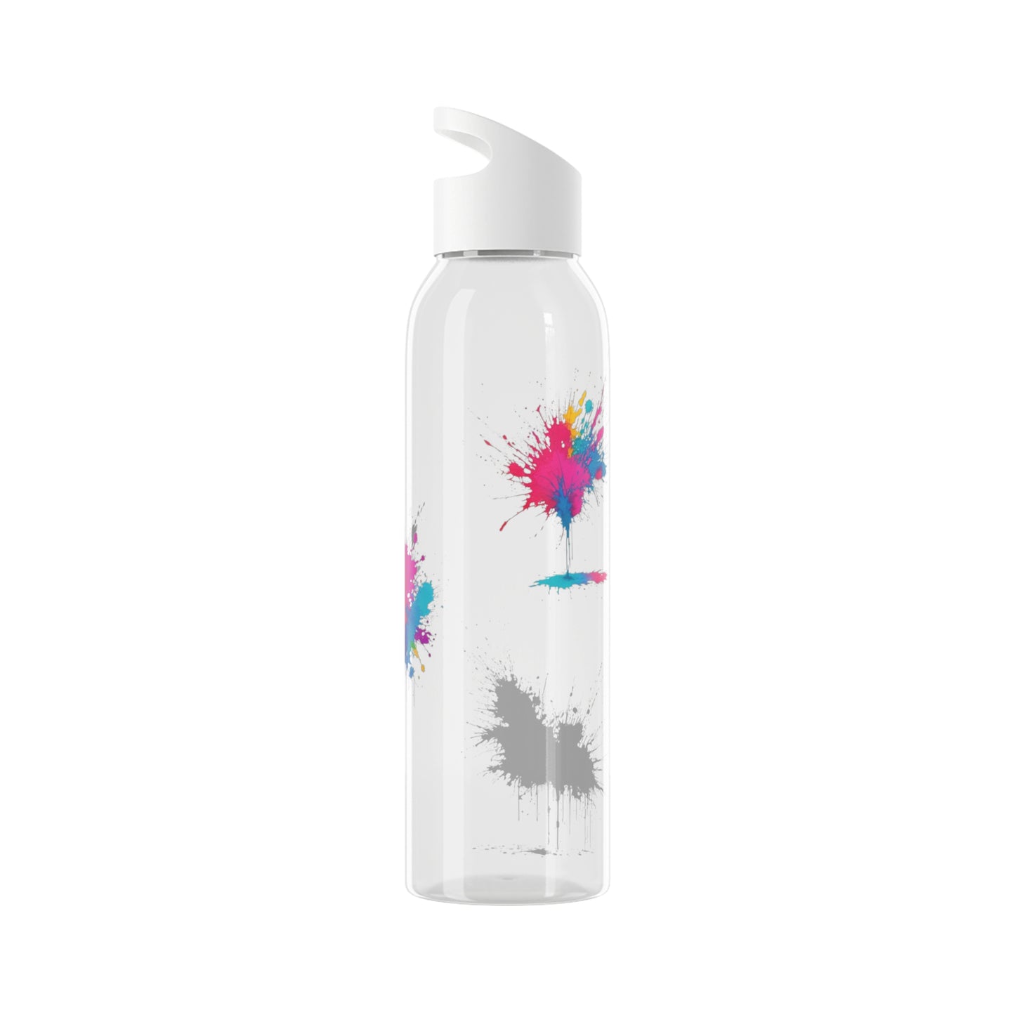 Colourful Paint Splatter - Sky Water Bottle