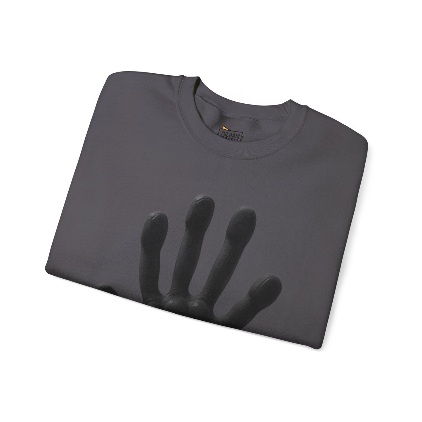 Black Hand Print - Unisex Crewneck Sweatshirt