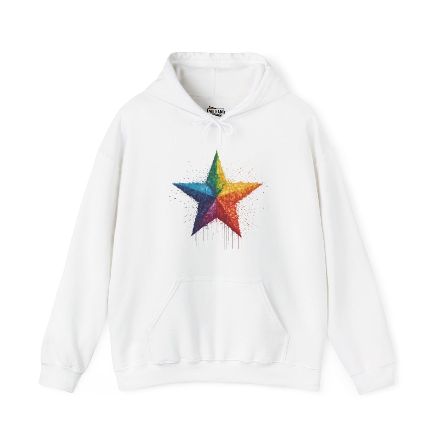 Pixelated Star - Unisex Hooded Sweatshirt