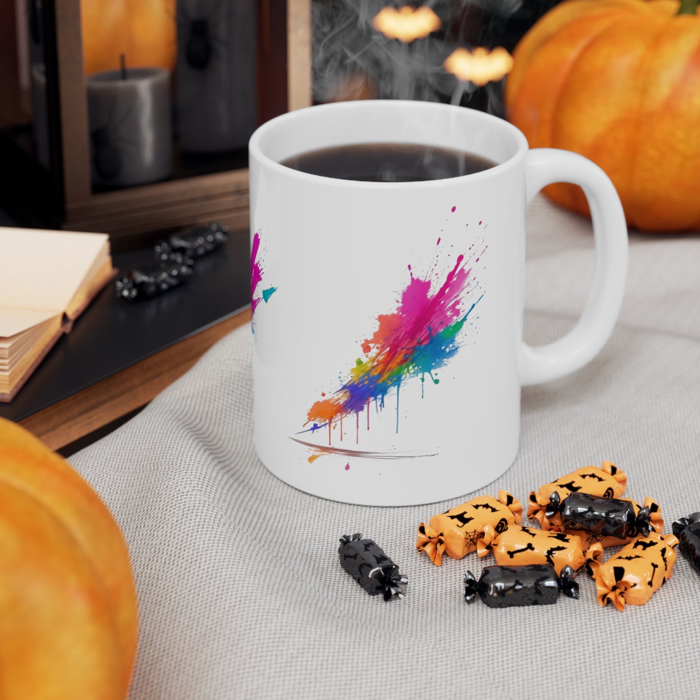 Colourful Art Splatter Mug - Ceramic Coffee Mug 11oz