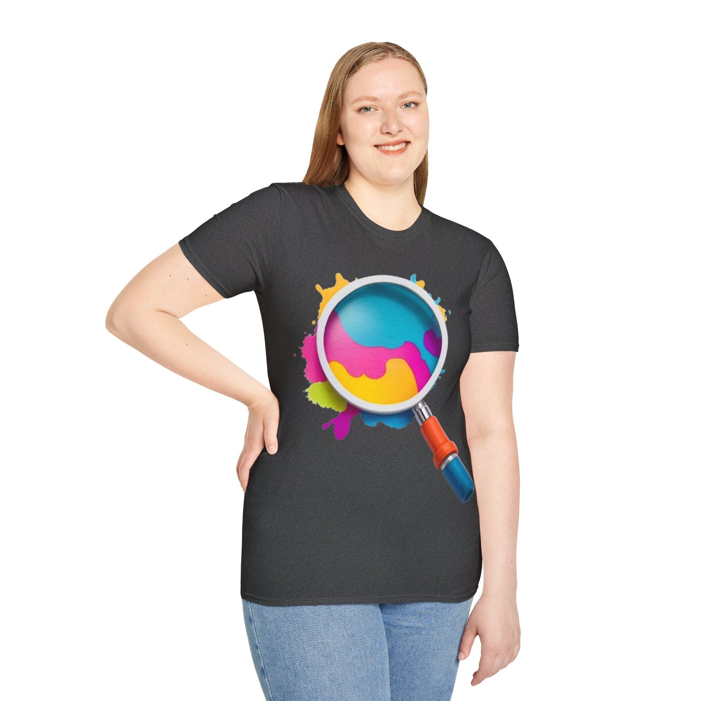 Colourful Magnifying Glass - Unisex T-Shirt