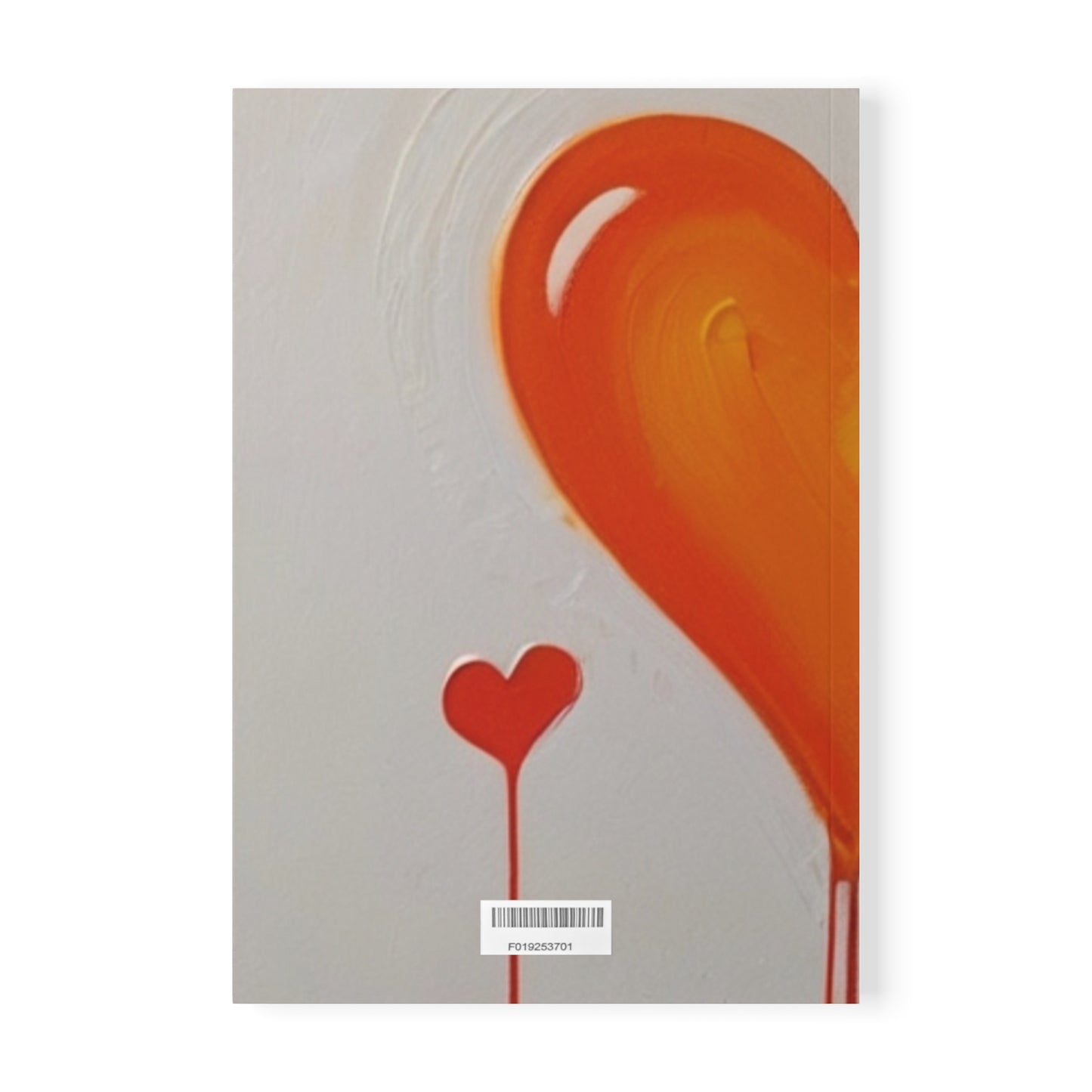 Dripping Orange Love Heart - Softcover Notebook, A5