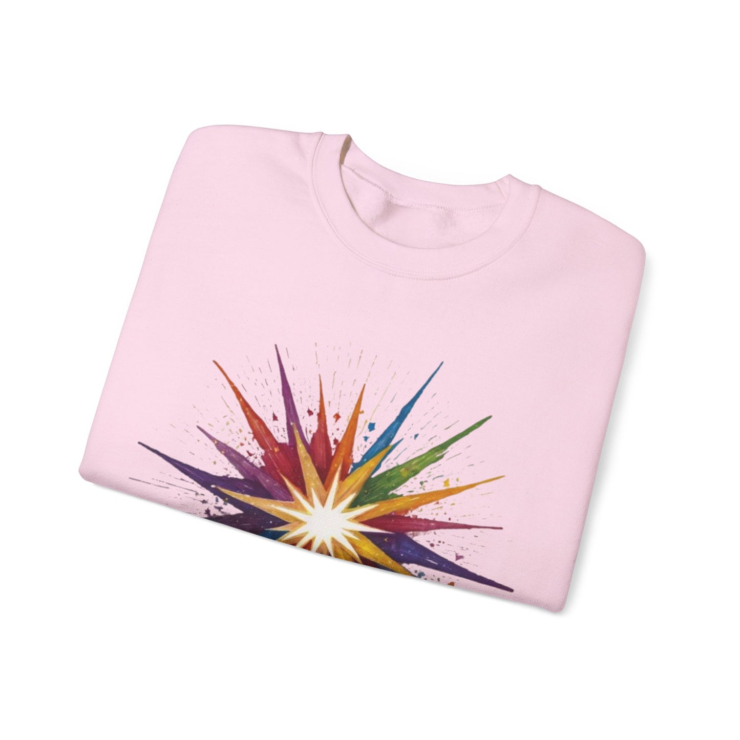 Colourful Exploding Star - Unisex Crewneck Sweatshirt