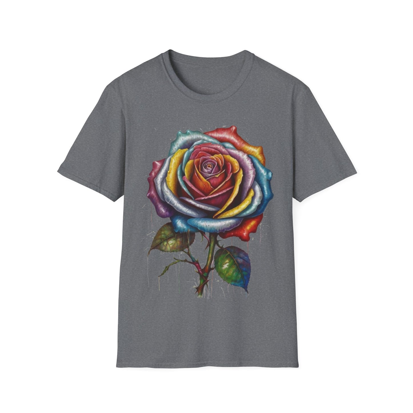 Messy Multicoloured Rose - Unisex T-Shirt