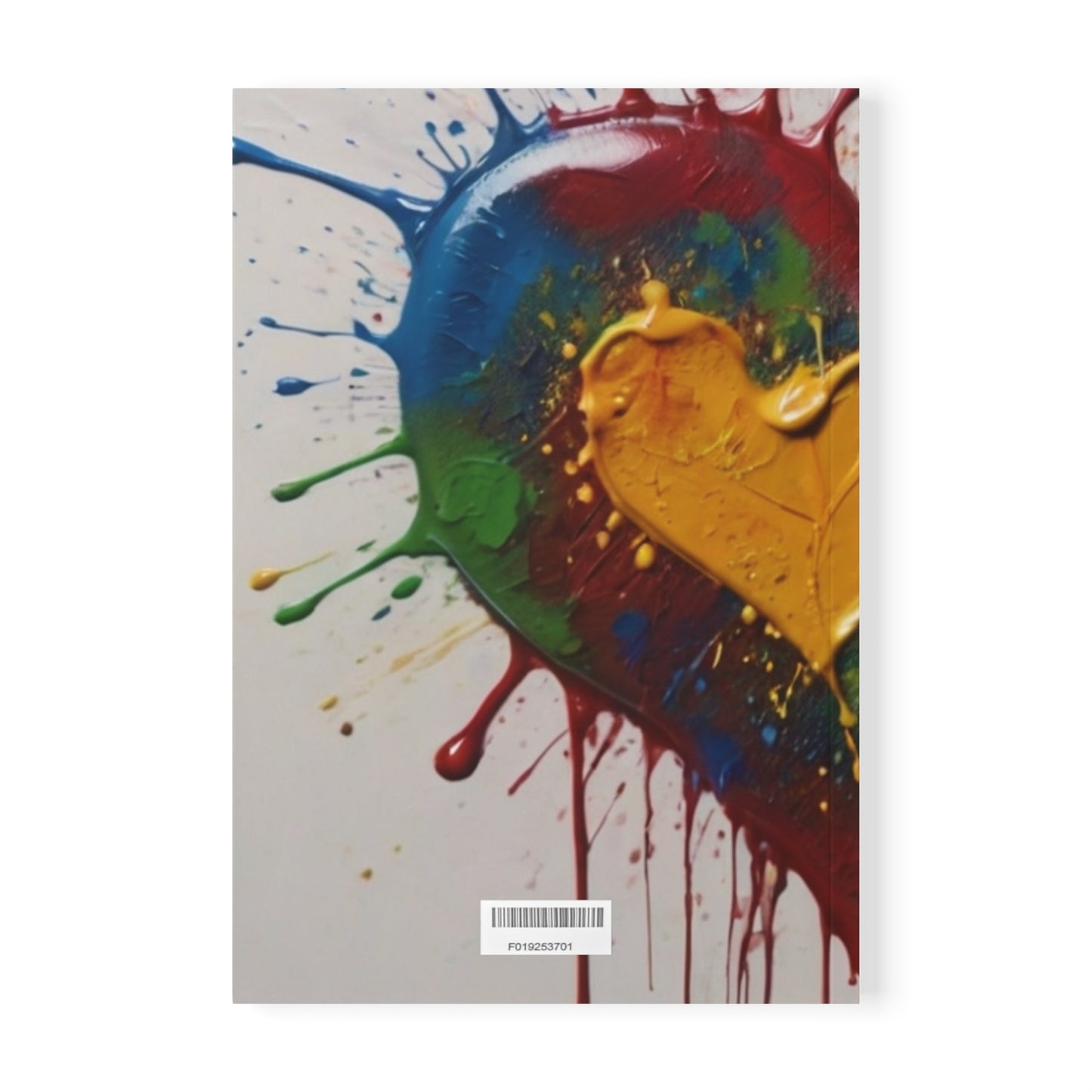 Messy Painted Love Heart - Softcover Notebook, A5