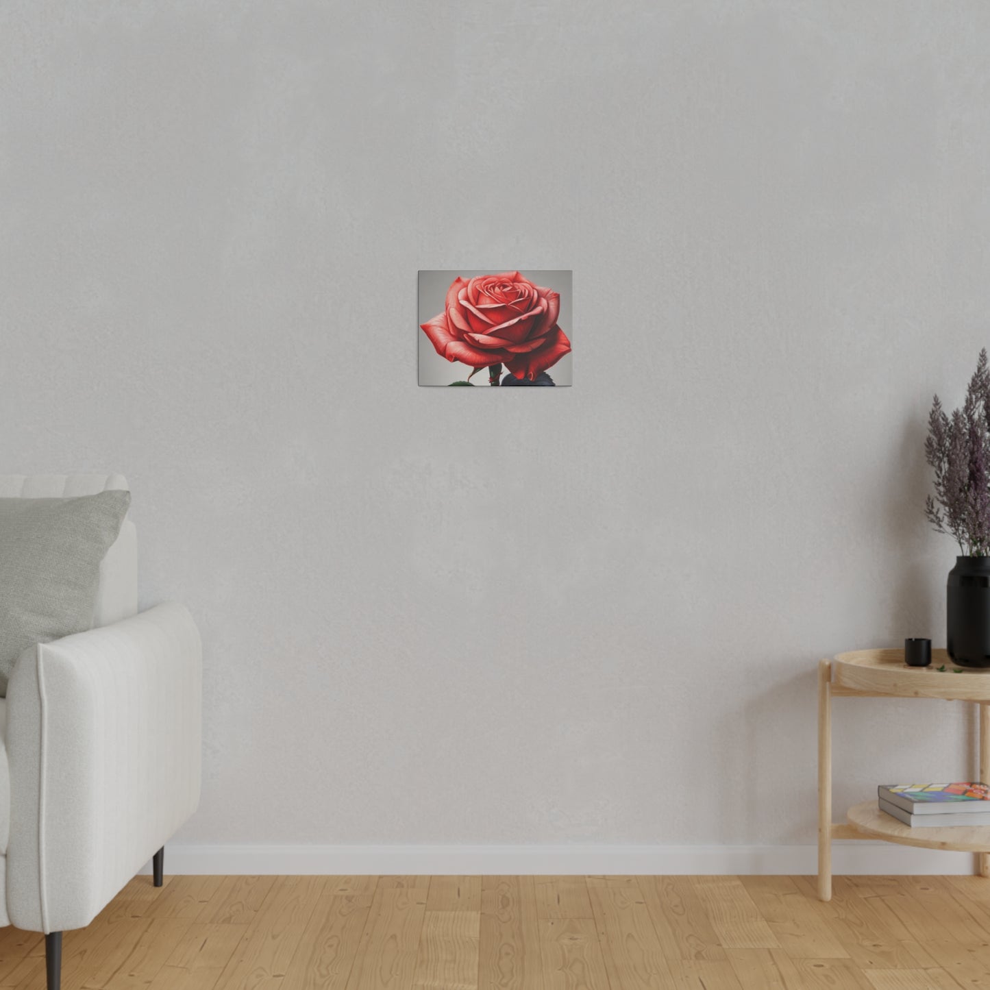 Large Red Rose - Matte Canvas, Stretched, 0.75"