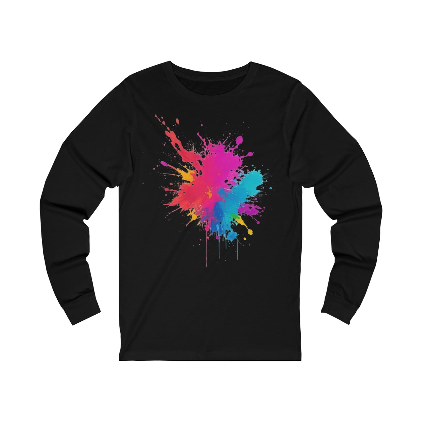 Colourful Paint Splatter - Unisex Long Sleeve T-Shirt