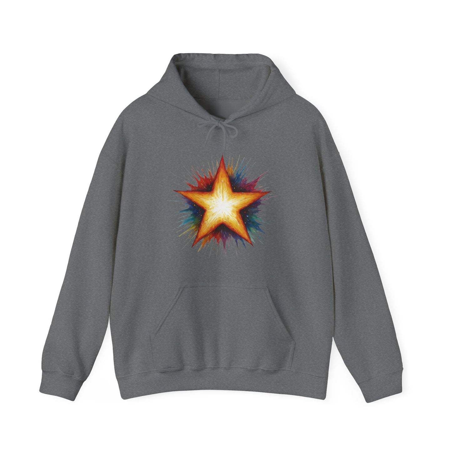 Burning Golden Star - Unisex Hooded Sweatshirt