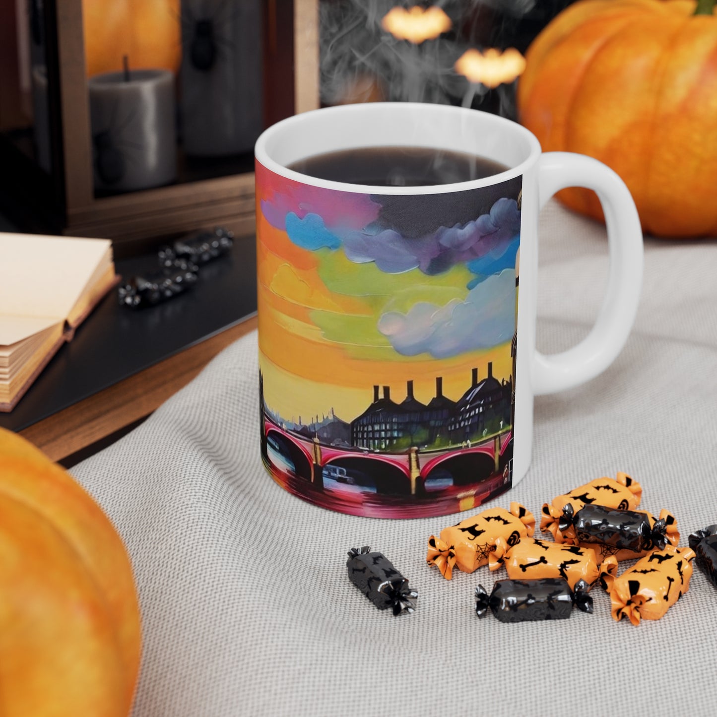 Colourful Big Ben Artwork - Ceramic Coffee Mug 11oz
